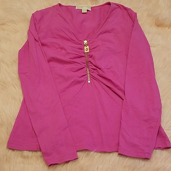 Michael Kors Tops - 💖 Michael Kors pink long sleeve shirt m